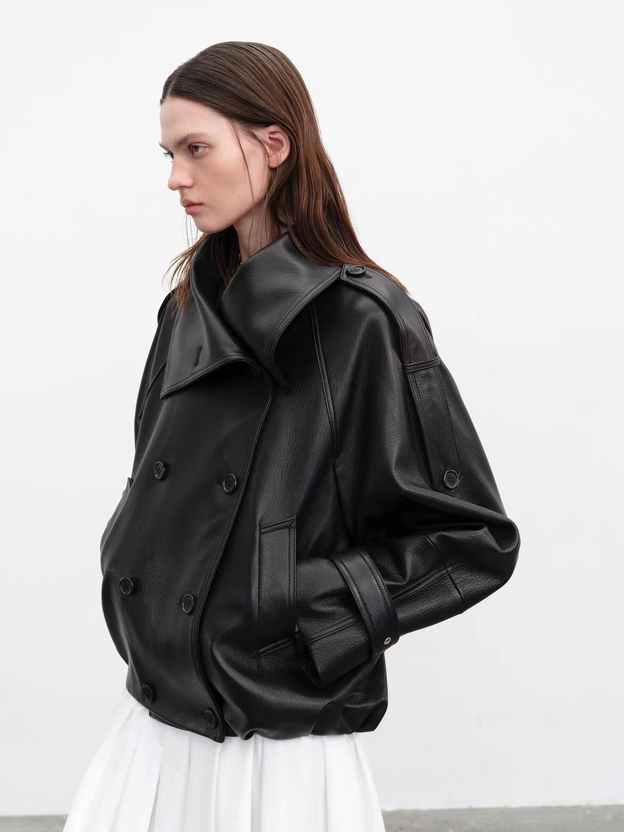 Down Jacket Packable - Modna kurtka damska ze skóry naturalnej,