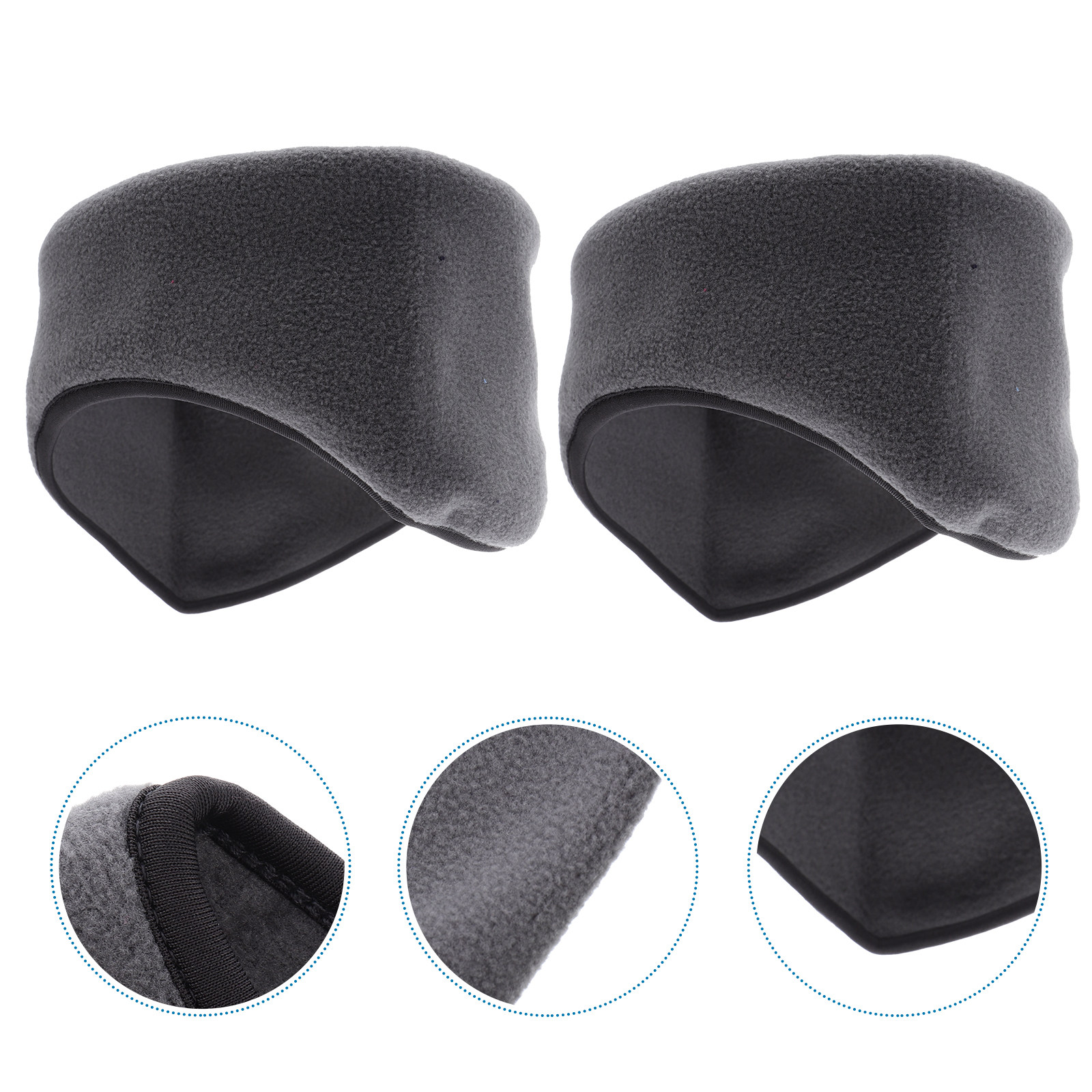 Fleece Ear Warmer Band - 2 sztuki ciepłych, wiatroodpornych opasek na
