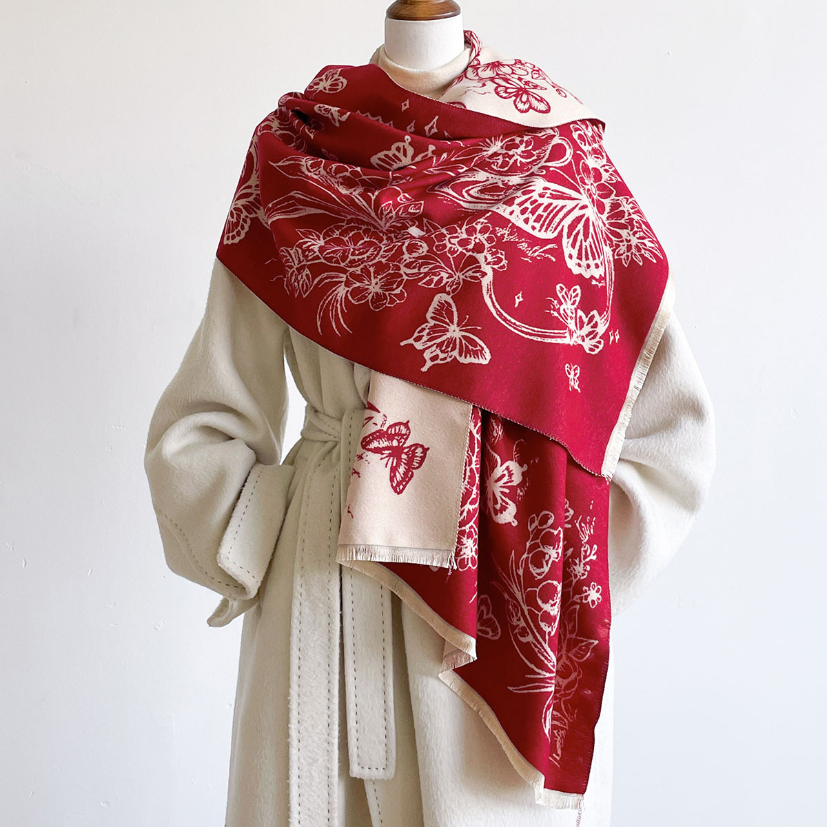 Szal z imitacji kaszmiru z frę – Cashmere Pashmina Wrap recenzja i cena
