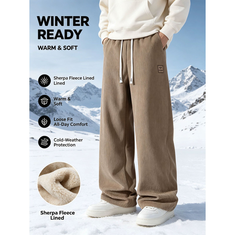 Męskie zimowe spodnie sportowe – Corduroy Pant Warm recenzja i cena