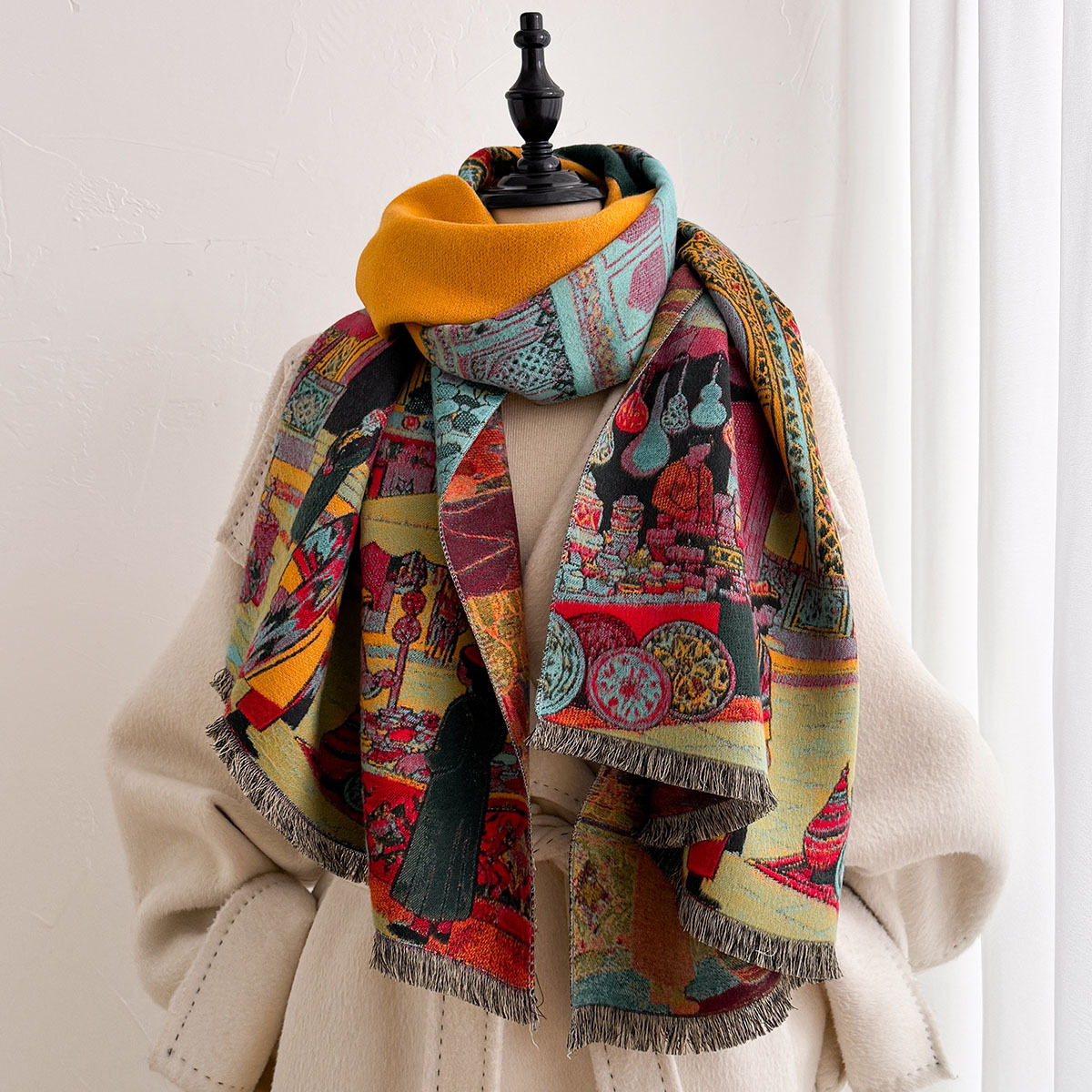 Damski szal z imitacji kaszmir – Cashmere Pashmina Wrap recenzja i cena