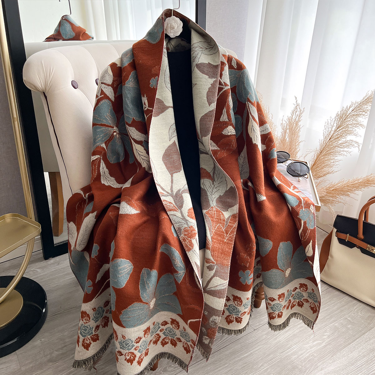 Damskie Grube Luksusowe Zimowe – Cashmere Pashmina Wrap recenzja i cena