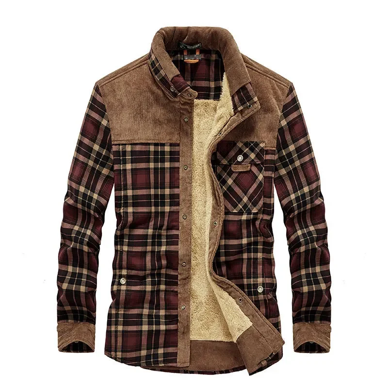 Męskie koszule w kratę Kurtki  – Flannel Shirt Lined recenzja i cena